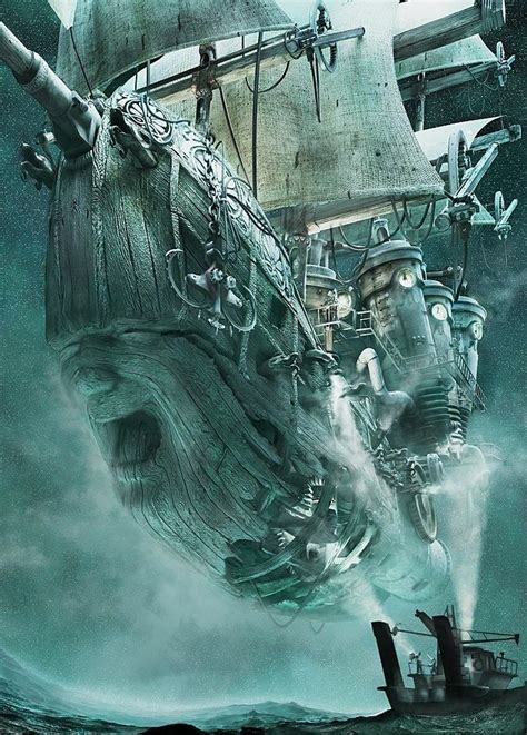 It s a steampunk ghost ship Flying Dutchman by Michał Stelmachowicz pinterest com