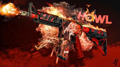 Only the best hd background pictures. M4A4 Howl created by Doud | CSGO Wallpapers