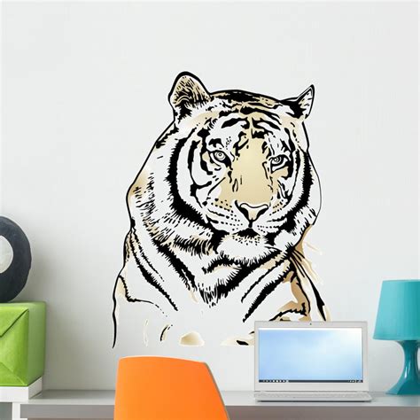 Tiger Wall Decal By Wallmonkeys Peel And Stick Graphic In H X In