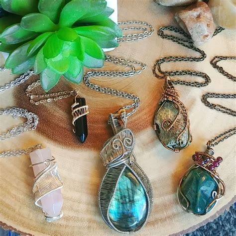Wire Wrapped Crystal Jewelry Made With Love And Positive Vibes Find