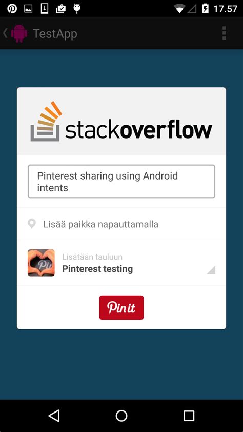 Independent outage monitor downdetector has registered over 1,400 reports from users at one time insisting the app is not working properly. Android share intent for Pinterest not working - Stack ...
