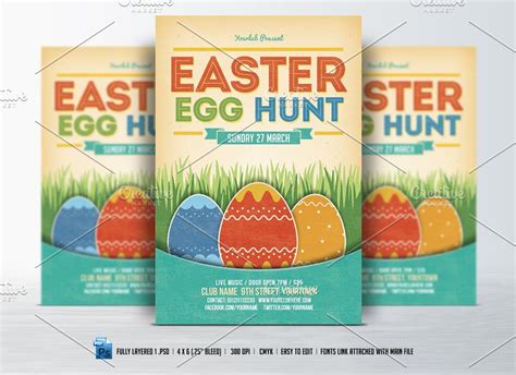 Easter Egg Hunt Flyer By Designworkz Event Flyer Templates Flyer Design Templates Business
