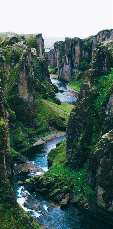 Fjaðrárgljúfur Canyon Iceland Cool Places To Visit Landscape