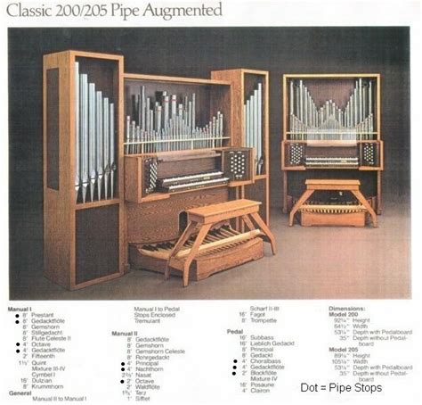Vintage Hammond Church Organs Rodgers 205 Custom Pipe Augmented