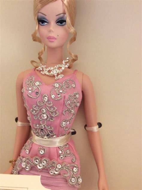 Nrfb Soiree Barbie Platinum Silkstone Pink Limited Edition Backless