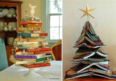 Fazendo Leitura Árvores de Natal com livros