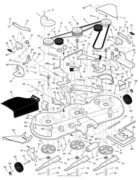 Murray 46573x92a Lawn Tractor 1998 Parts Diagram For Mower Housing