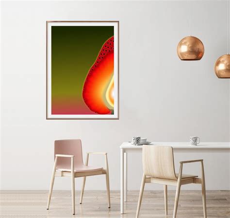 Kitchen Wall Art In Strong Colours Modern Digital Art For Etsy In