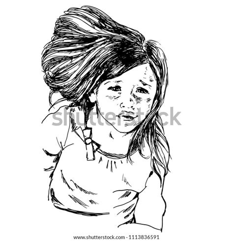 Little Girl Vector Art Pretty Young Stock Vector Royalty Free
