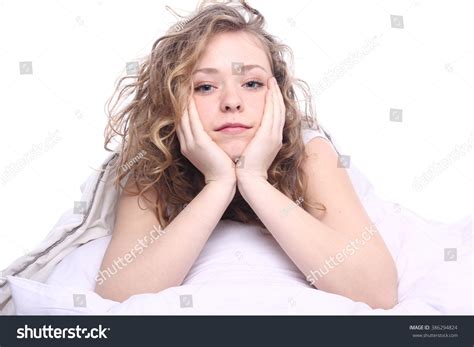Beautiful Young Woman Sleeping Bed Stock Photo 386294824 Shutterstock