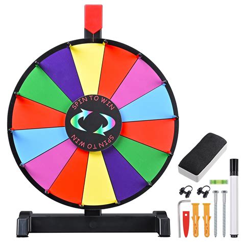 Buy WinSpin 12" Color Prize Wheel Wall ed or op 14 Slots Heavy Duty