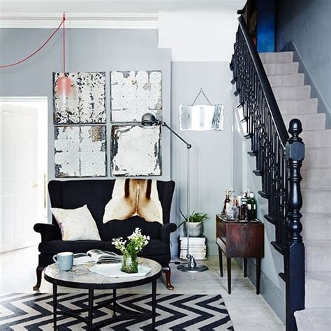 Eclectic Monochrome Living Room Decorating Uk