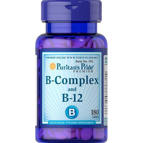 Vitamina B B Complex 180 Capsulas Puritans Pride Complejo B B1 B2
