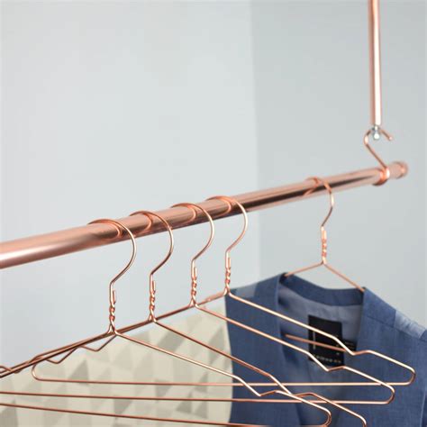 Copper Clothes Hangers Set Of Five By Proper Copper Design