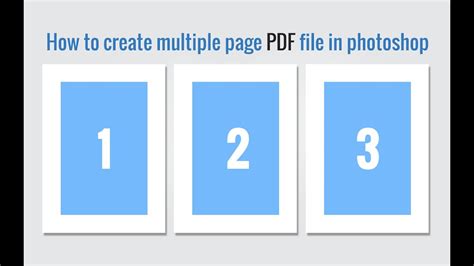 How To Create Multiple Pages Pdf File In Photoshop Youtube