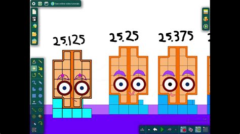 Numberblocks Band Eighths 0125 To 100 Part 17 Youtube
