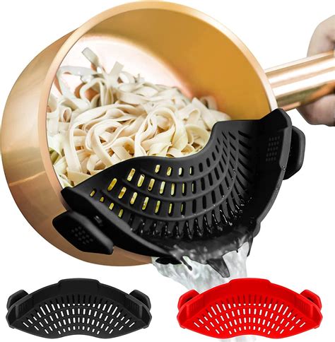 Dww Discount Clip On Strainer Fits For All Pots Pans Silicone