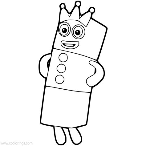 Numberblocks 24 Coloring Page Coloring Pages
