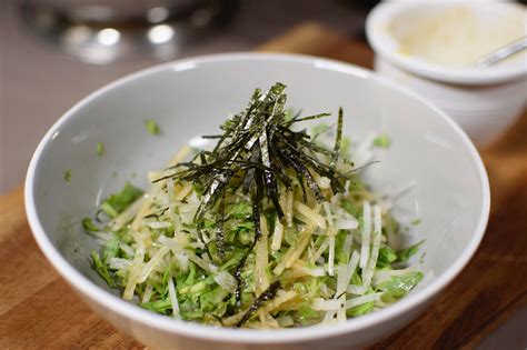 Daikon Radish Salad With Spicy Japanese Dressing