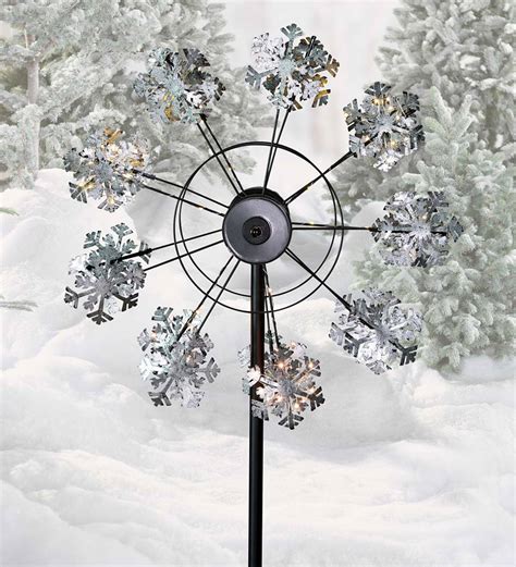 Solar Snowflake Wind Spinner Plow And Hearth
