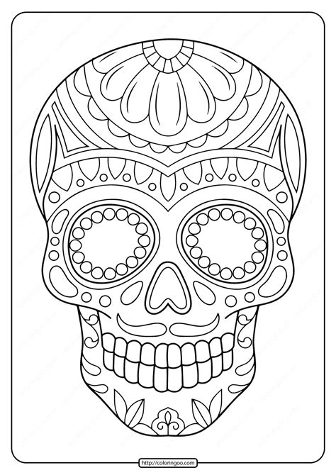 Printable Butterfly Sugar Skull Coloring Pages