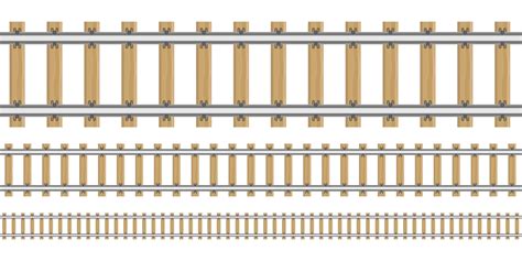 Railroad Tracks In Different Sizes Vector Art At Vecteezy