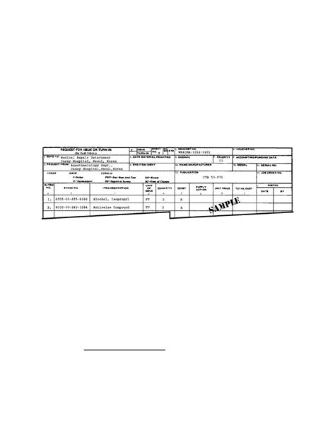 Document Register For Supply Actions Da Form 2064 Basic Supply