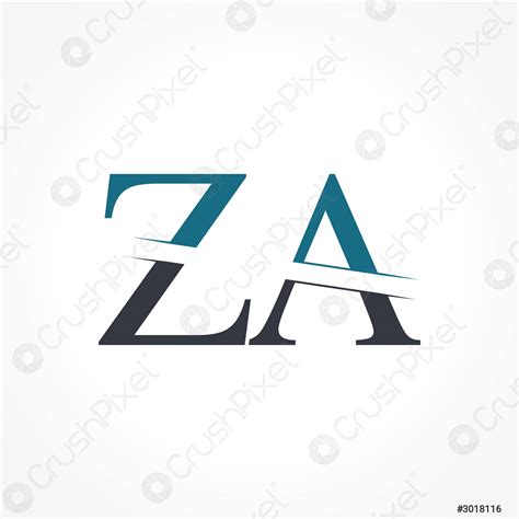 Initial Za Logo Design Vector Template Creative Letter Za Business