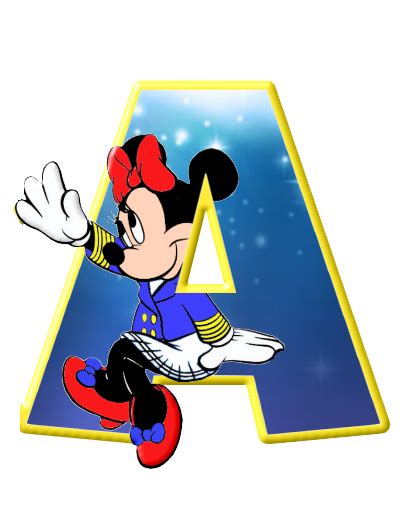 Alfabeto De Personajes Disney Con Letras Grandes Mickey Mouse Party