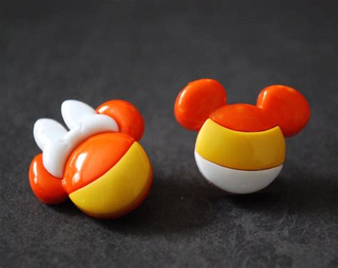 Halloween Mickey Mouse Earrings Candy Corn Mickey Mouse Etsy
