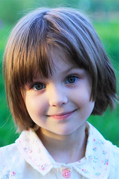 Little Girl Short Haircuts With Side Bangs