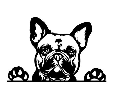 French Bulldog Peeking Car Decal Sticker Frenchie Dog Sticker Etsy