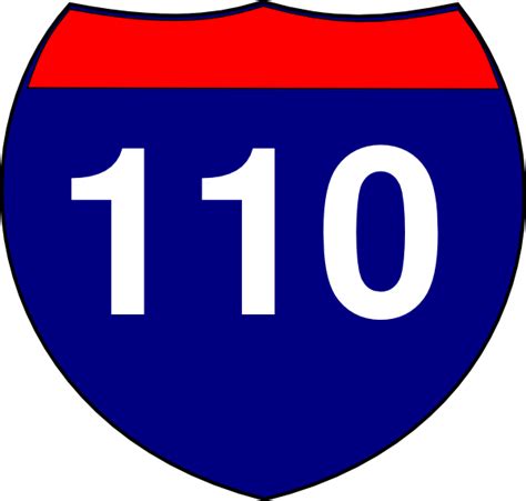 Interstate Sign I 110 Clip Art At Vector Clip Art Online