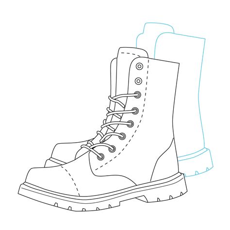 How To Draw Boots Step By Step