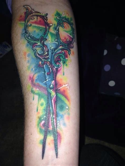 Watercolor Scissors Hair Tattoos Finger Tattoos New Tattoos Body Art