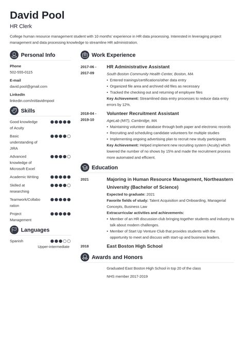college freshman resume template guide  examples