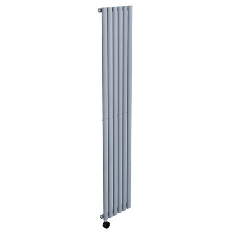 Light Grey Electric Vertical Designer Radiator 2kw With Wifi Thermostat
