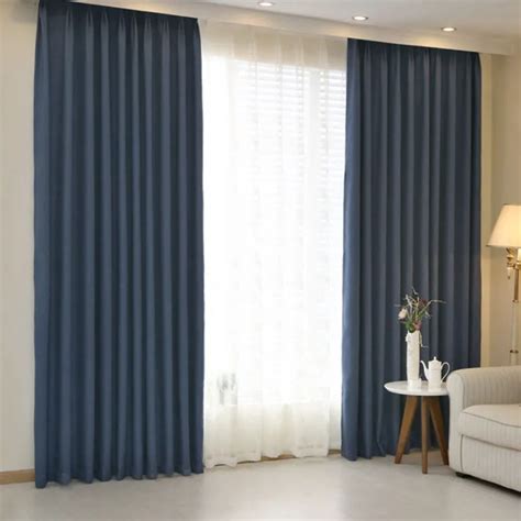 Hotel Curtains Blackout Living Room Solid Color Home Window Treatments