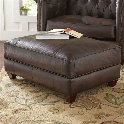 Birch Lane Hawthorn Leather Ottoman Leather Ottoman Furniture