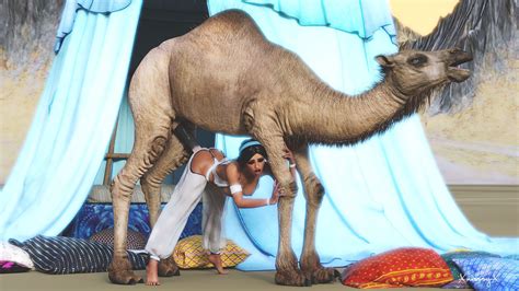 Rule 34 169 1boy 1girls 3d Aladdin Arabian Clothes Barefoot Bent Over Breasts Camel Camelid