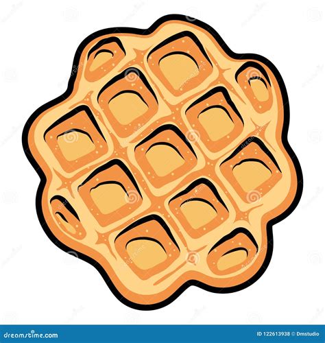 Vector Breakfast Waffle Stock Vector Illustration Of Concept 122613938