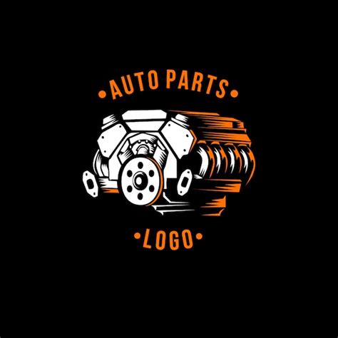 Free Vector | Hand drawn auto parts logo design
