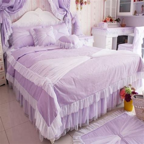 Our comforter sizes guide can help you determine how big yours should be so it can hang nicely. Fashion lace bedspreads princess bedding sets full queen ...