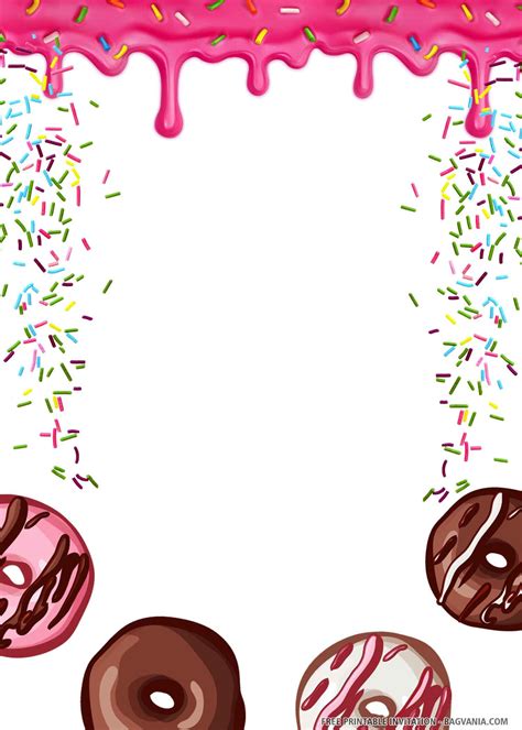 Free Donut Birthday Party Invitation Printable Printable Templates