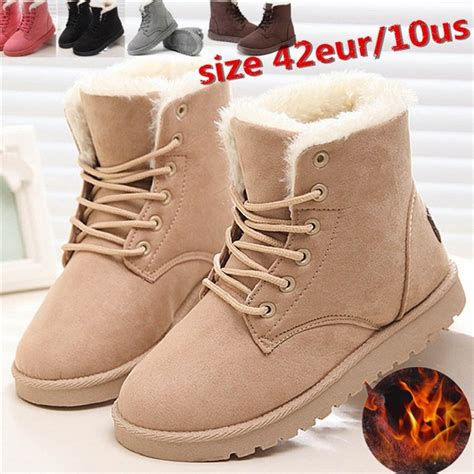 Cute Warm Ankle Boots For Women Cozy Winter Snow Booties Tanga