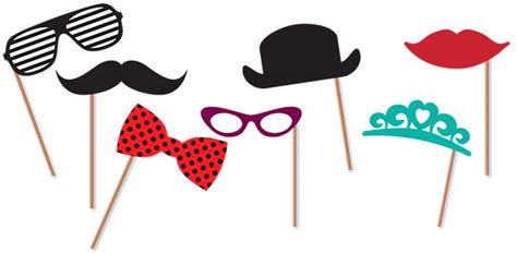The collection of selfie props adds a fun element to photos. volkswagen photo booth props - Volkswagen Photo Booth huren