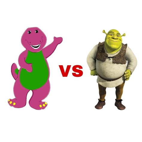 Barney Vs Shrek Shrek Barney Battle