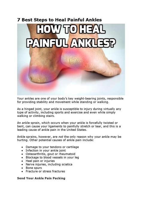 Heel pain is usually caused by continual pressure or stress to the foot and can be extremely painful. 7 best steps to heal painful ankles by how2stayyoung - Issuu