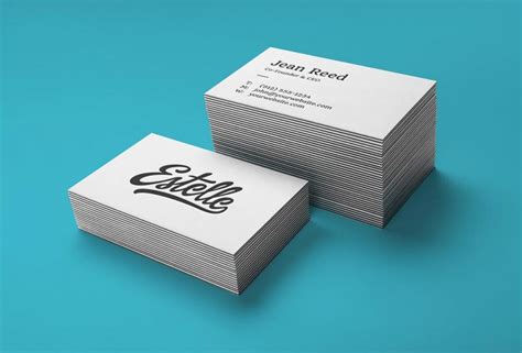 Download Free Stack Letterpress Business Card Mockup | Mockuptree
