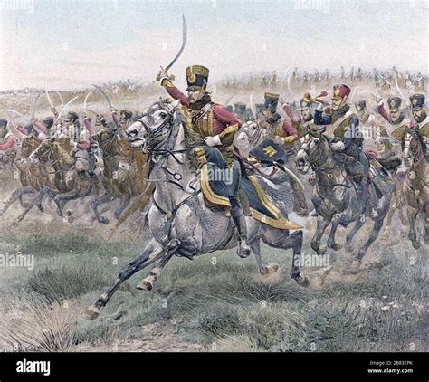 French Cavalry Charge In The Napoleonic Period Stock Photo Alamy